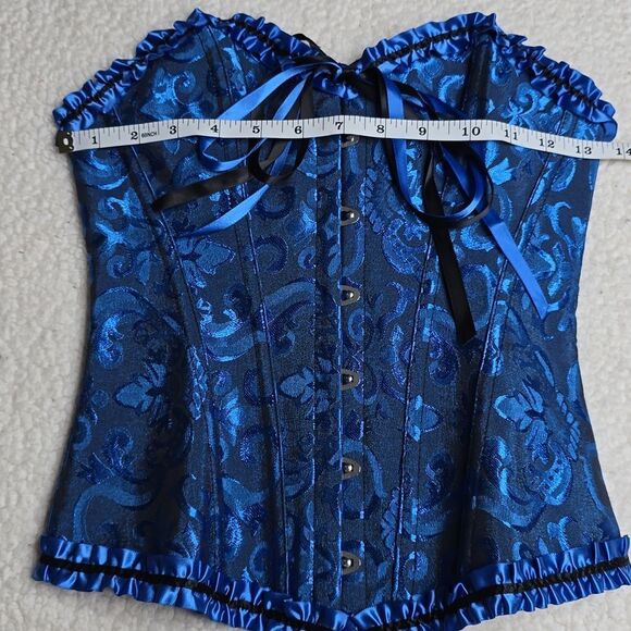 New Black and Blue Corset Sz Small - Picture 4 of 5